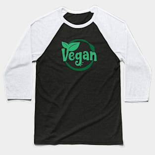 Vegan Power Support Gift Baseball T-Shirt